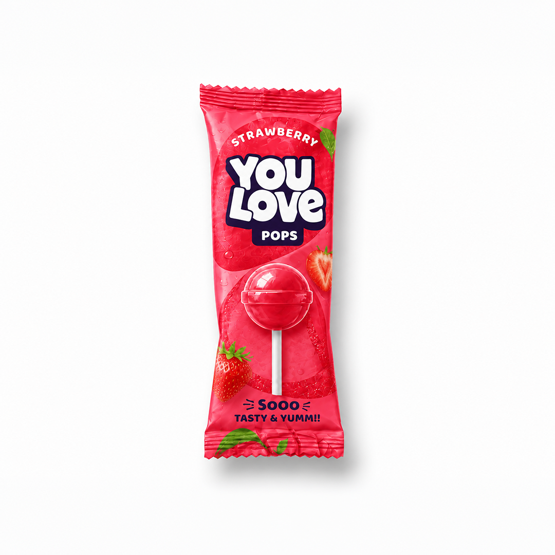 STRAWBERRY POP - STRAWBERRY FLAVOURED LOLLIPOP