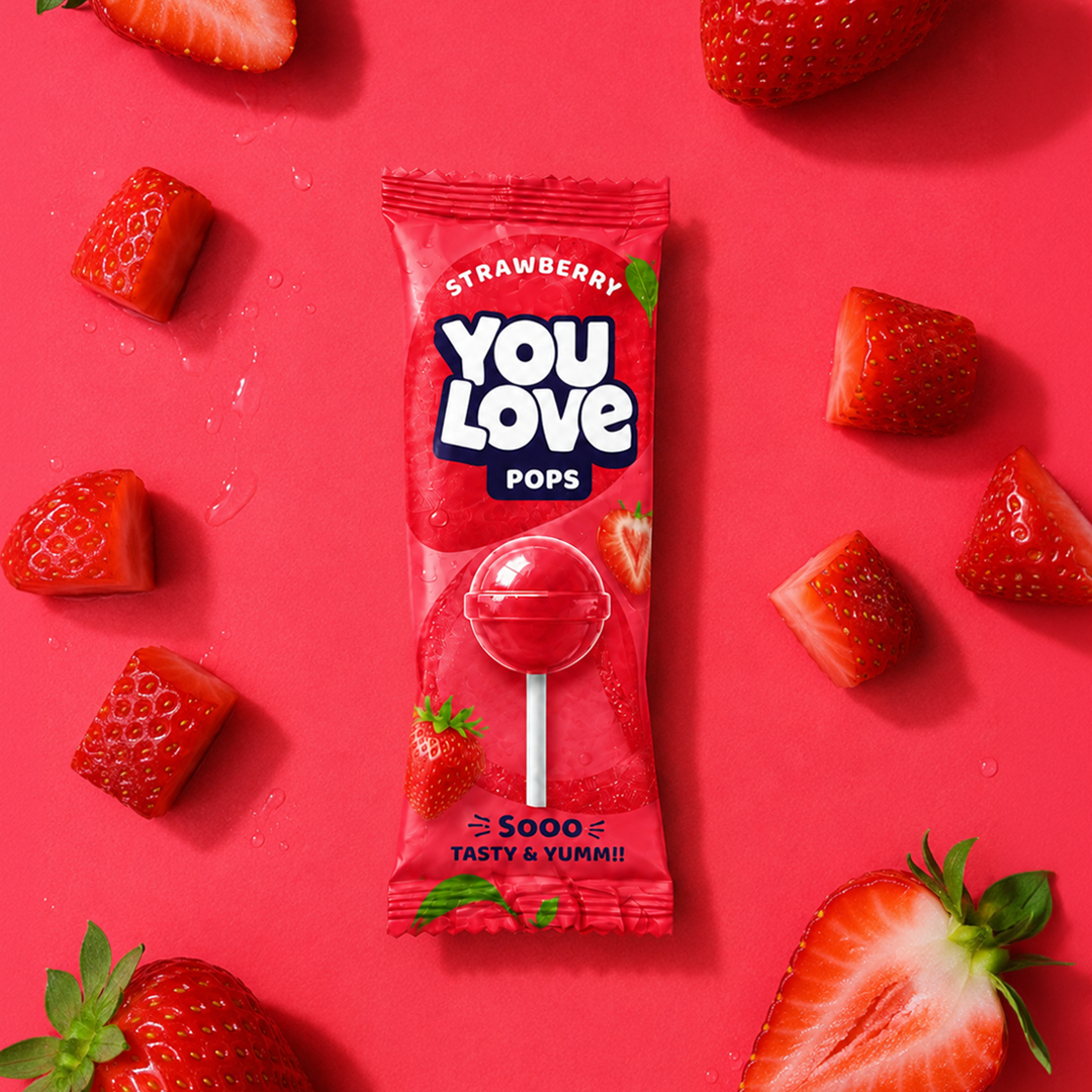 STRAWBERRY POP - STRAWBERRY FLAVOURED LOLLIPOP